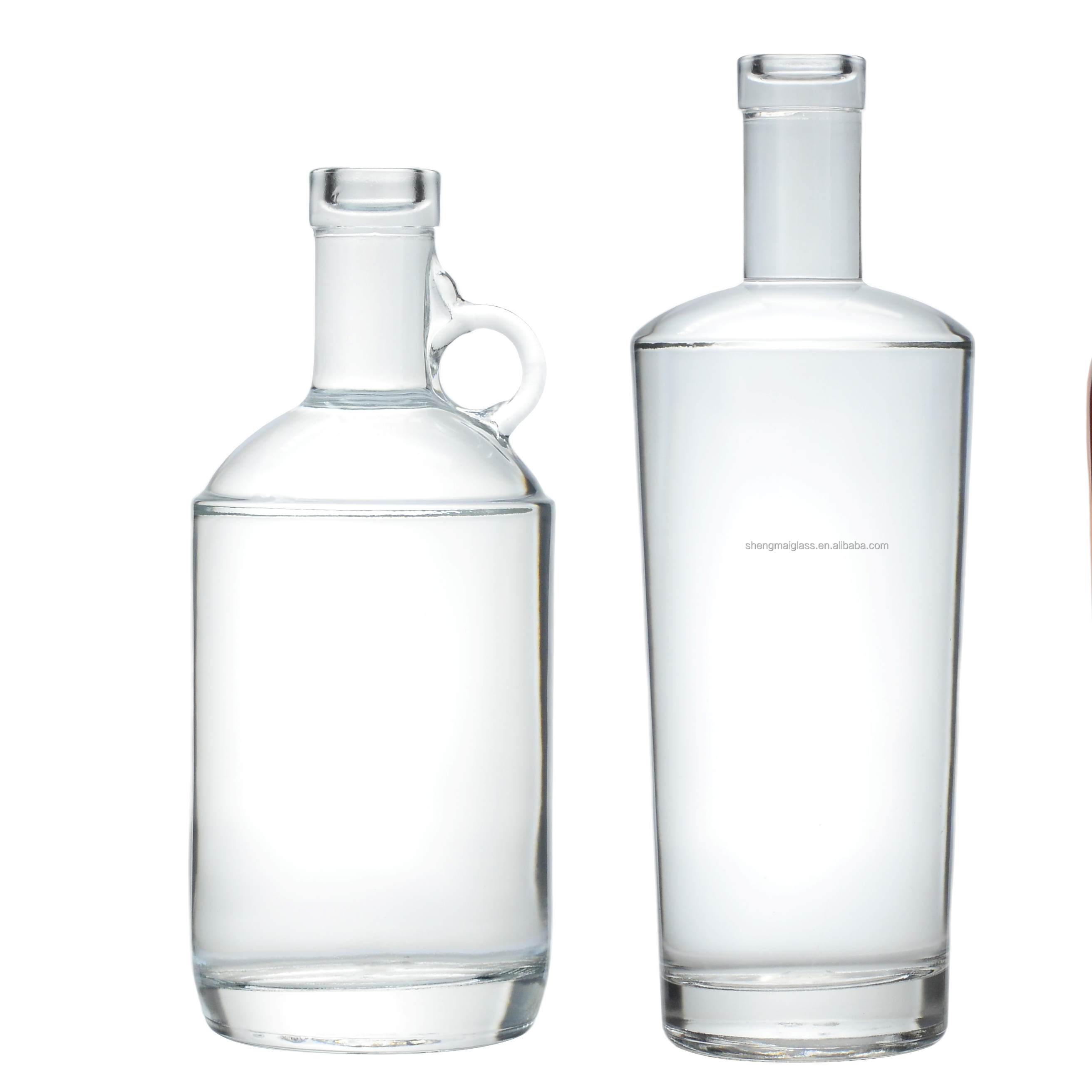 Customized 500ml 700ml 750ml 1000ml Empty Clear Liquor Bottle Glass Whisky Bottle For Vodka Rum Gin Tequila Bourbon Distillery