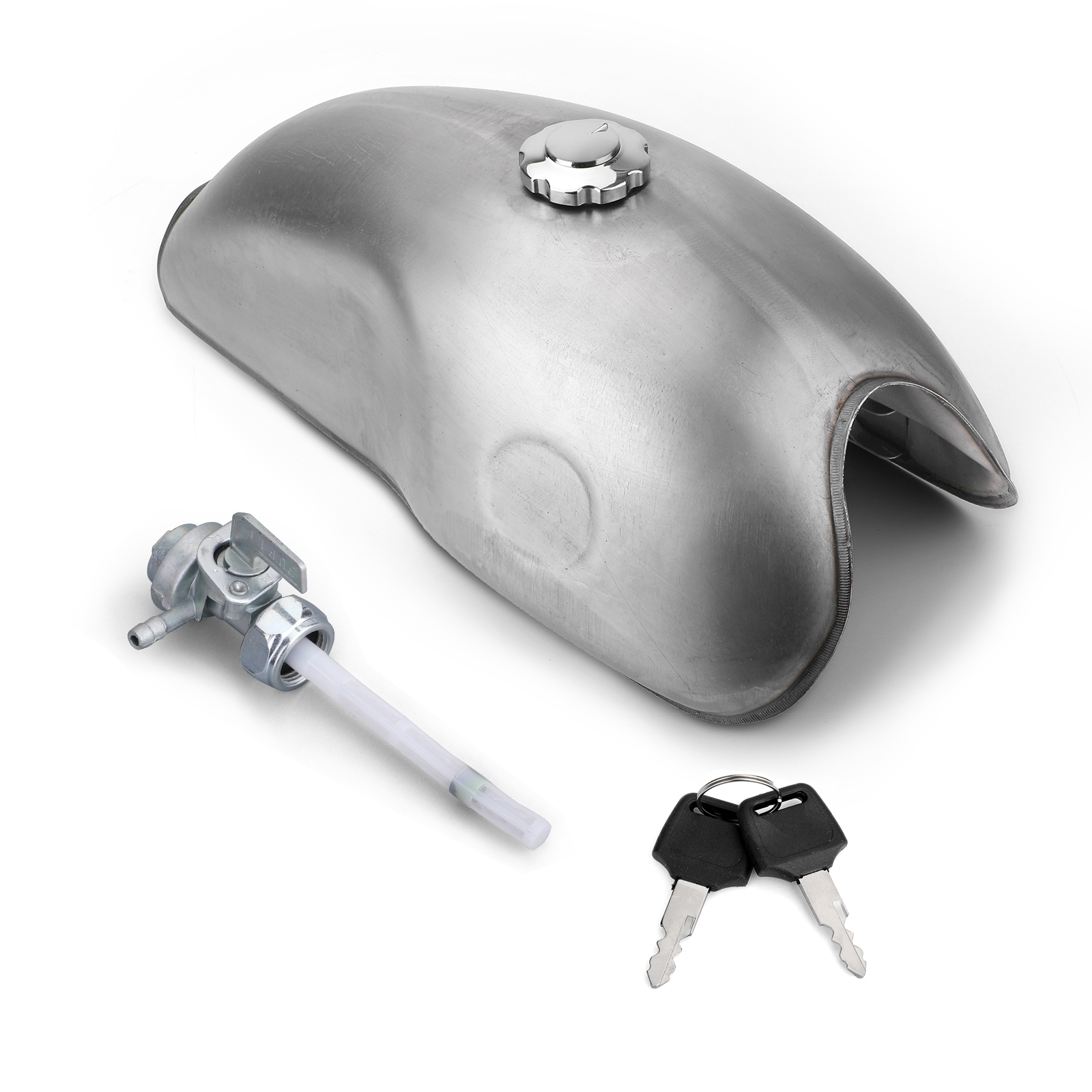 Areyourshop Cafe Racer Motorcycle Gas Fuel Tank Iron 10L 2.6 Gallon For Suzuki For Yamaha For Honda
