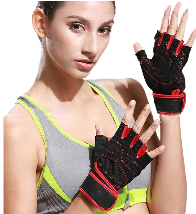 Full Palm Protection Grip Cross Training Weight lifting Bodybuilding Exercise Fitness Gym Gloves half finger gloves