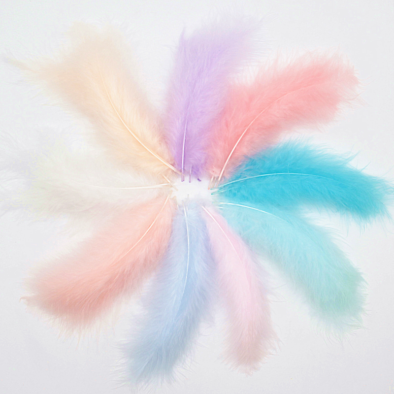 Factory Wholesale 4-6 Inches10-15cm Chicken Marabou Feather DIY Craft Wedding Jewelry Decoration Natural Turkey Feathers Plumes