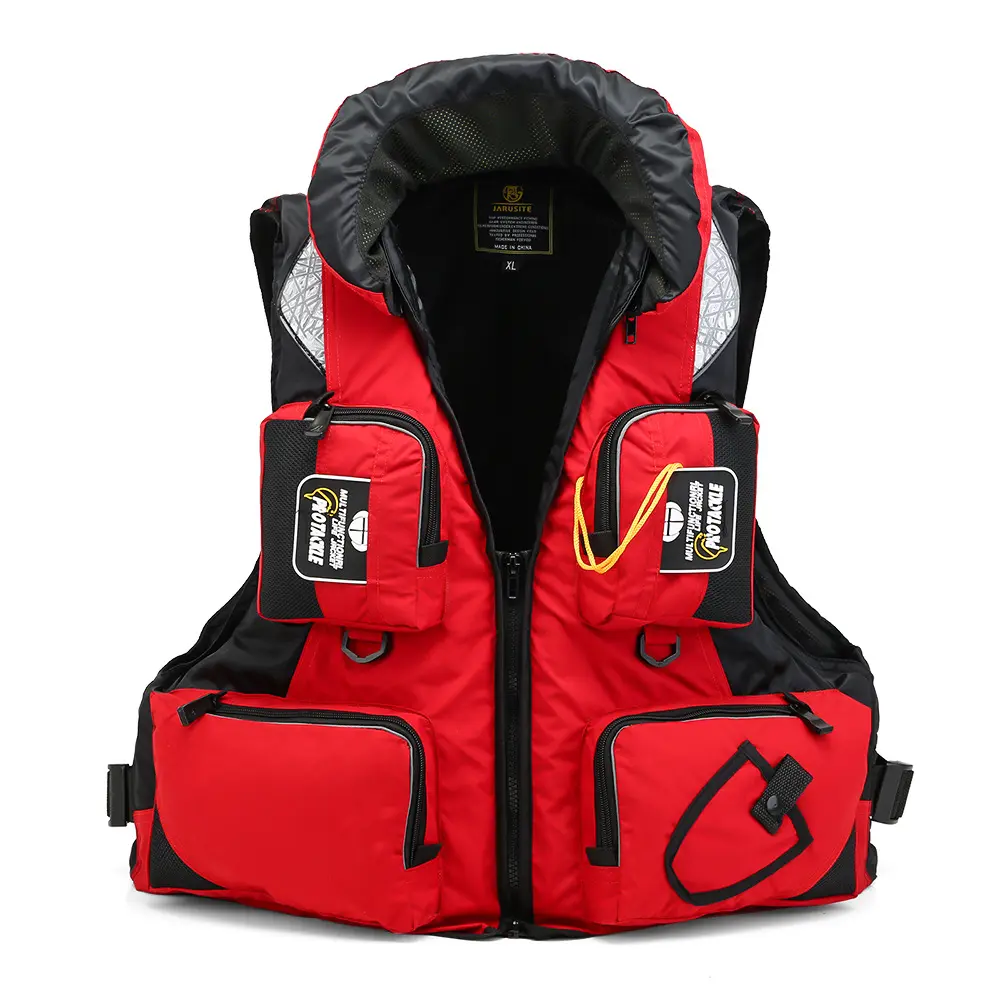 Customized Colorful CE buoyancy suit rock fishing Vest Safe adult lure fishing suit sea fishing multi-pocket vest life jacket