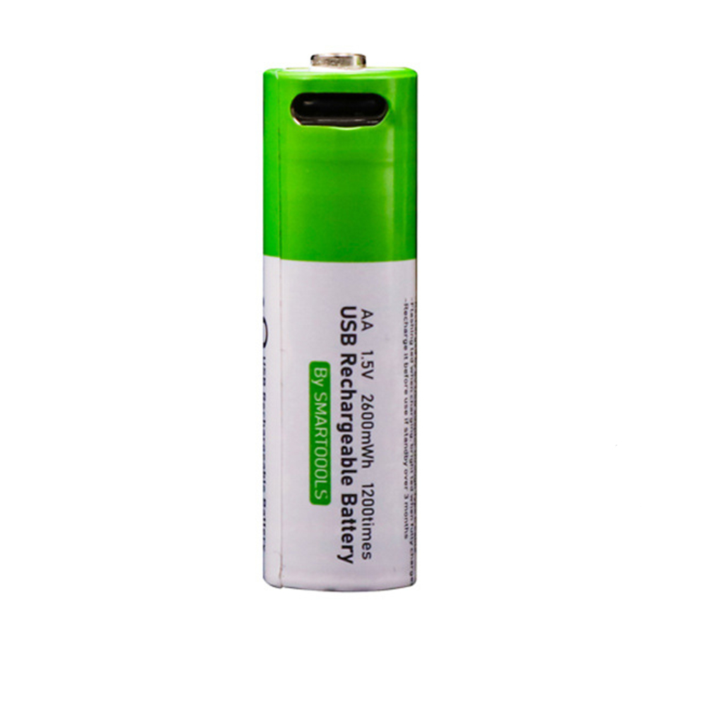 Оригинальные USB AA перезаряжаемые батареи 1,5 в 2600 МВт-ч литий-ионная батарея для пульта дистанционного управления, батарея для игрушек для мыши + кабель Type-C