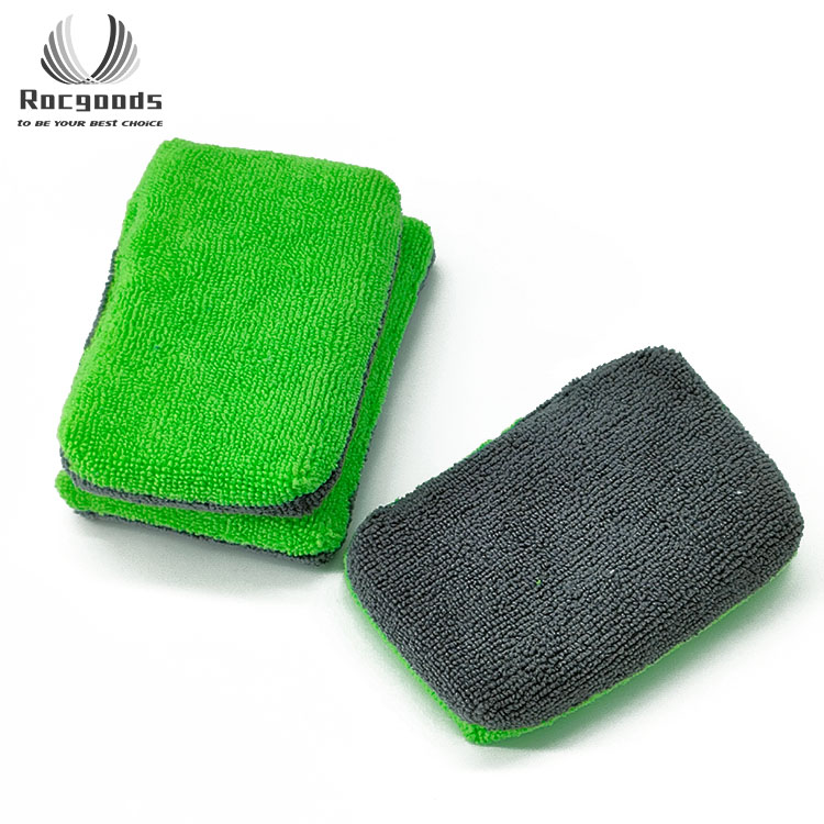 Professional Factory Custom Auto Care Cleaning Tool Microfiber Foam Car Wax Applicators Car Detailing Polishing Sponges