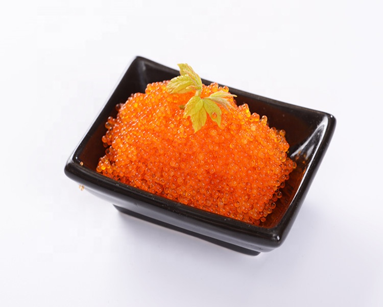 Sushi Tobiko Flying Fish Roe Ice Land Masago Roe Salmon FROZEN from CN;LIA Sushi Toping 0.5 Kg IQF Freezing Under -18C