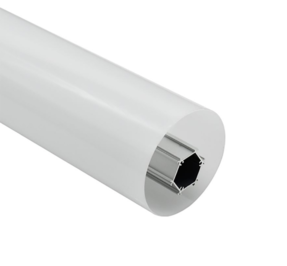 360 Degree Beam Angle Tube Round Shape LED Aluminum Profile for LED Strip Light Channel Housing