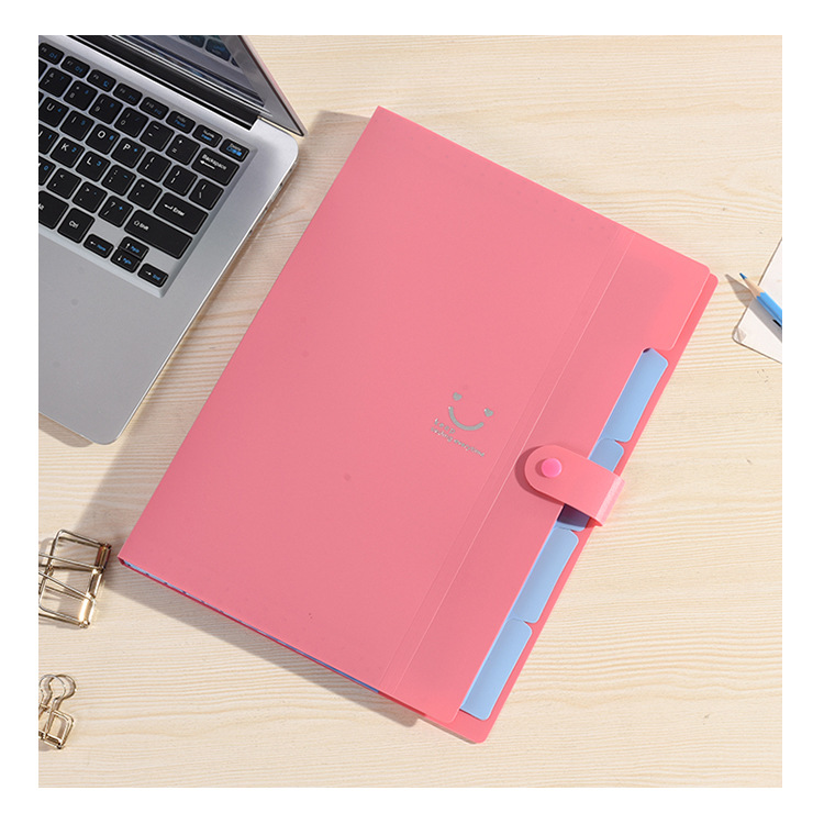 Custom creative multi-layer A4 plastic candy color folder