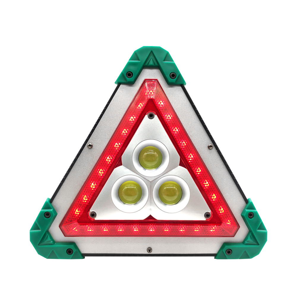Waterproof Rechargeable Safety Emergency Warning Triangle Shape Lamp LED COB Working Light