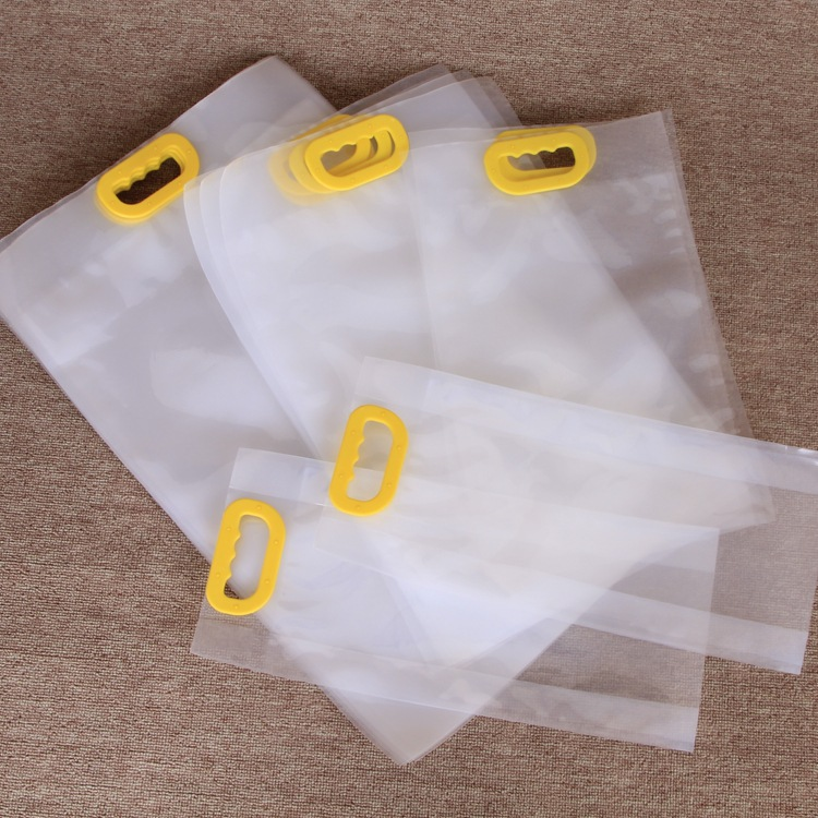 1kg 2.5kg 5 Kg 10 Kg Portable Food Grade Thick Nylon Transparent Vacuum Pouch Flat Bottom Rice Bag with Plastic Handle