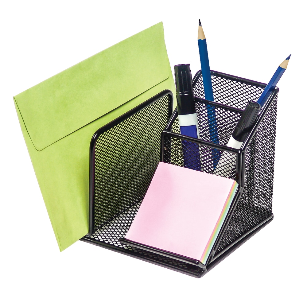 Mesh Desk Organizer Office Supplies Multifunctional Paper Letter Holder Desktop Metal Pen Holder