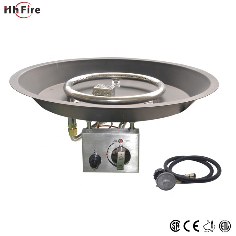 Stainless Steel Single Ring Fire Pit Burner Round Firepit Kits Fire Pit Pan Gas Firepit Kit System