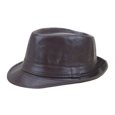 Vintage formal pu leather genuine bucket hat dad sun visor Jazz hats men