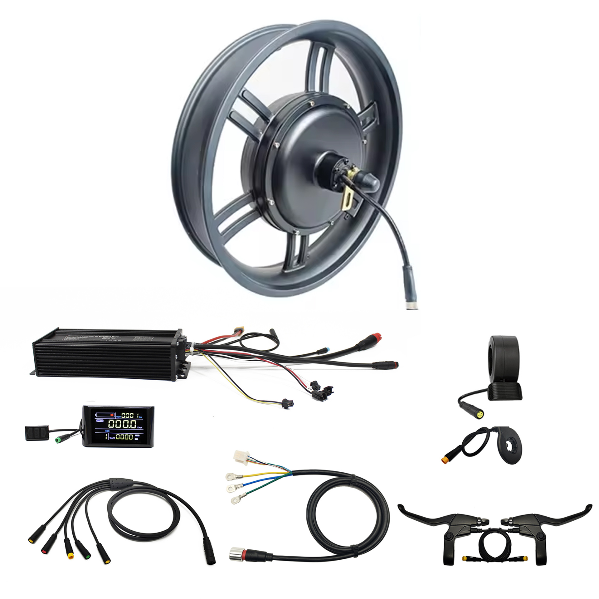 20x4 20 Inch Gearless Waterproof Connector 48V 1000W 1500W Fat Tire Hub Motor Electric Snowbike Bicycle Bike Conversion Kit