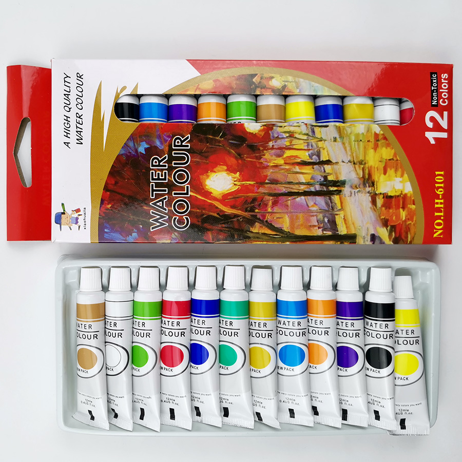 Non Toxic School and Art Using Ready to ship 12ml Water Color Paint