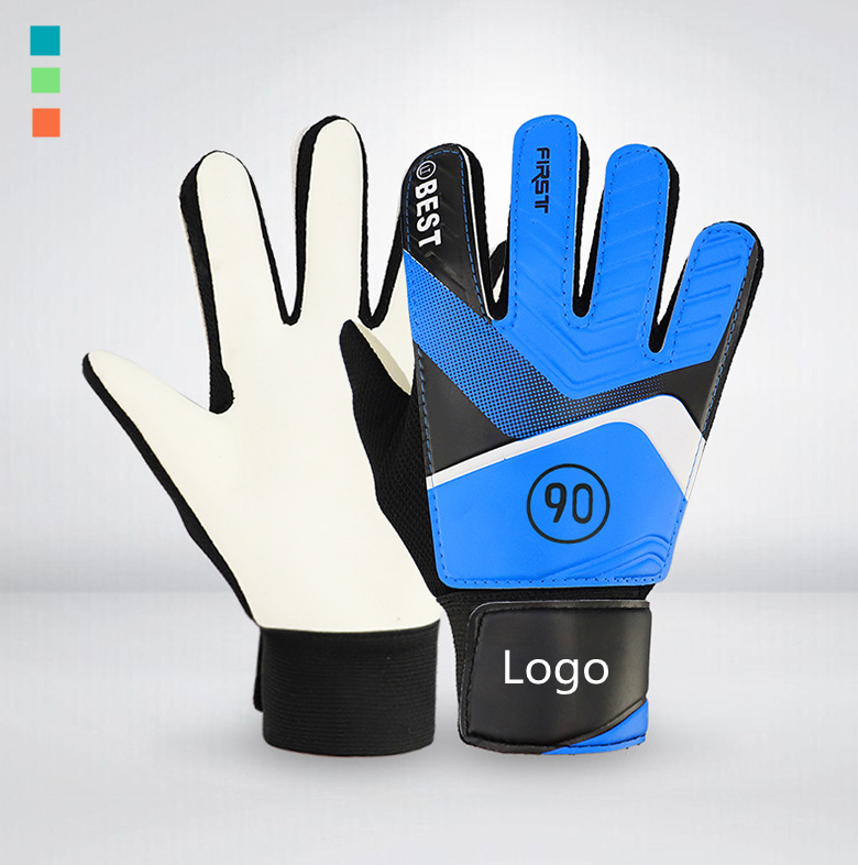 Custom Logo Professional Football Gloves with Finger Guard Latex Soccer Goalkeeper Gloves