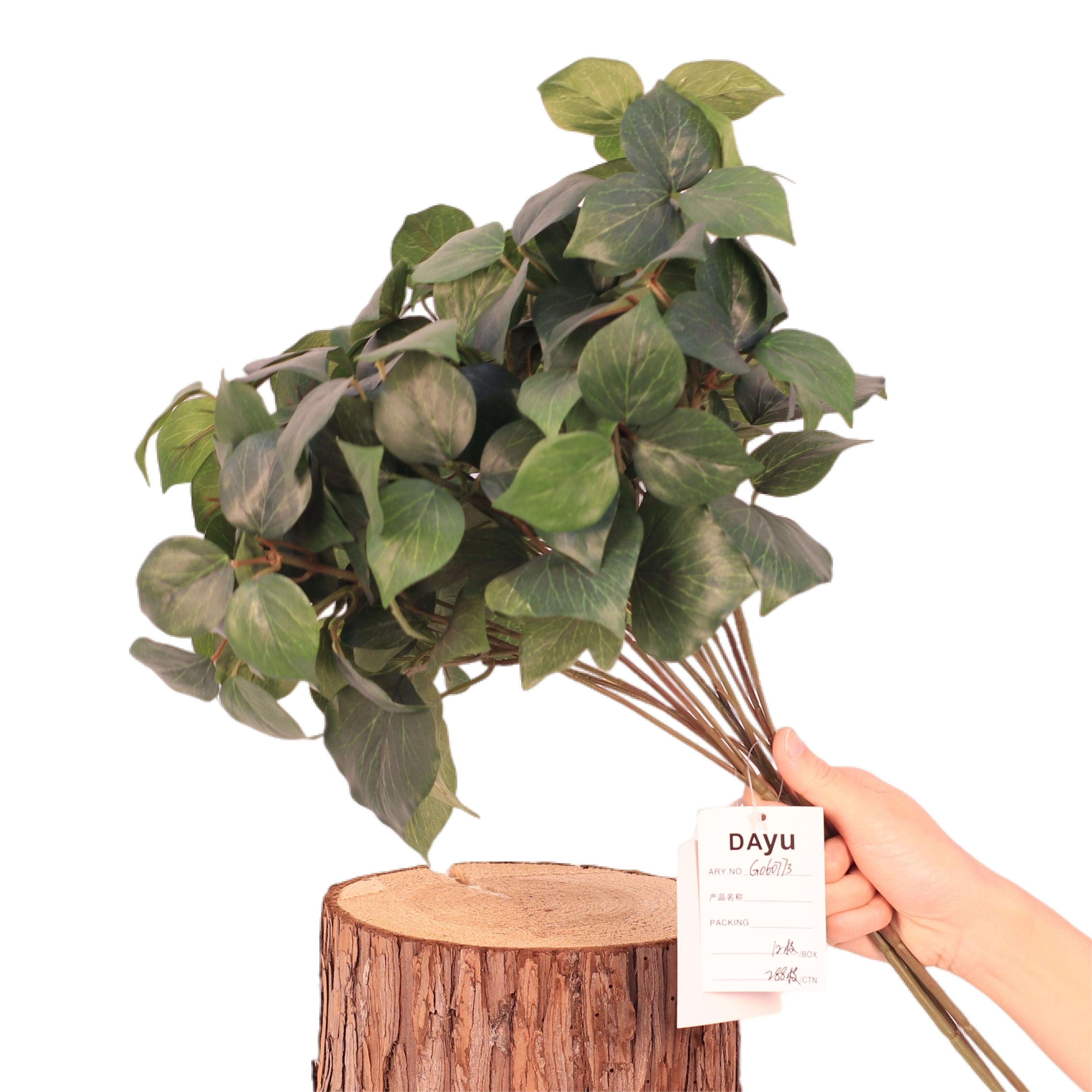 silk plant Apricot Leaves Vine Decorations Diy Silk Hanging Eucalyptus Bouquet artificial branch