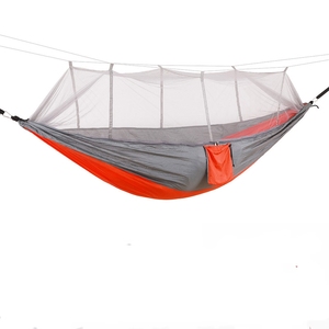 Double Camping Hammock With Mosquito Bug Net Portable Parachute Hammock