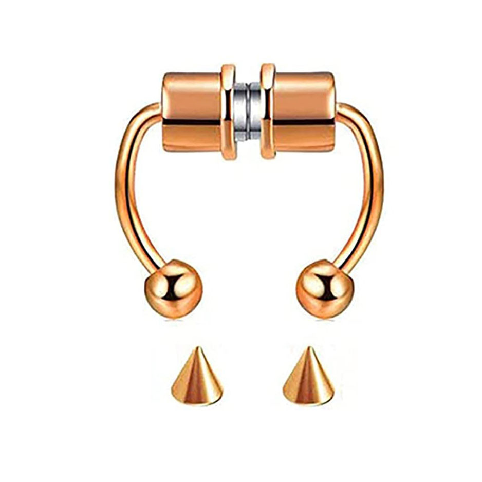 Horseshoe Faux Septum Nose Cuff Non Piercing Clip On Nose Hoop Rings Jewelry