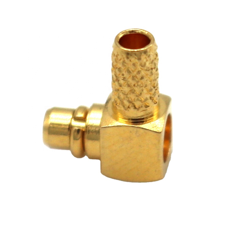 Right Angle Crimp Type MMCX Male Plug MMCX male crimp right angle for RG316 RG174