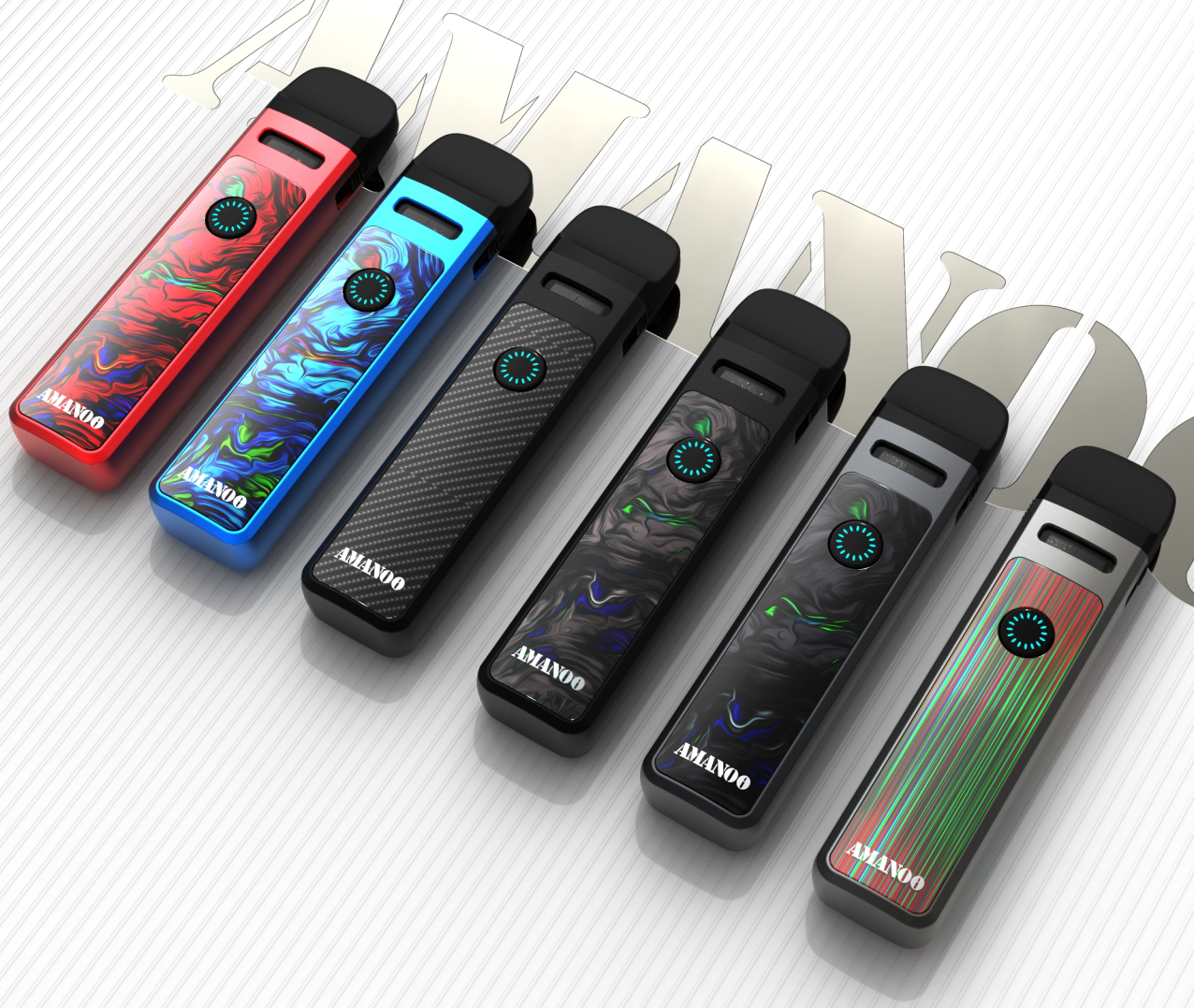 Заводская цена 2,0 мл многоразовые капсулы 650 мАч amanoo pm1 pod vape