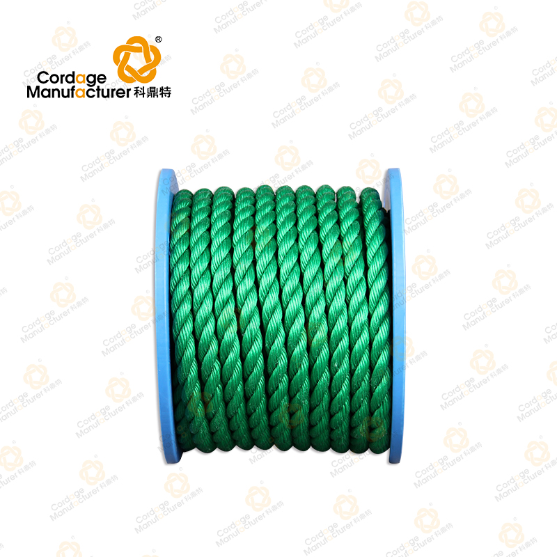 Promotional Various Durable Using Green Green Pp Danline 3 Strand Twisted Rope
