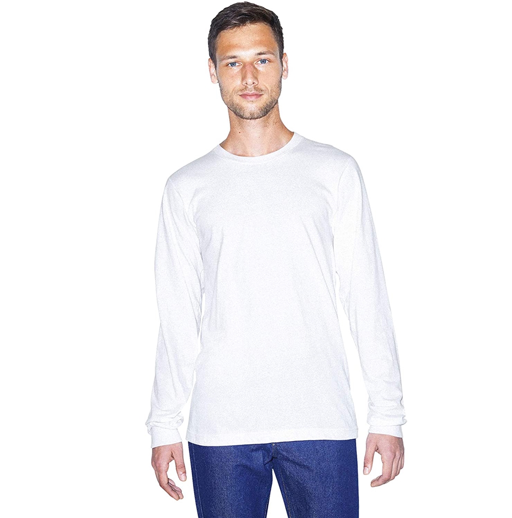 Best Quality Mens Pure Cotton Jersey Crew neck Premium Long Sleeve T-Shirt Unisex