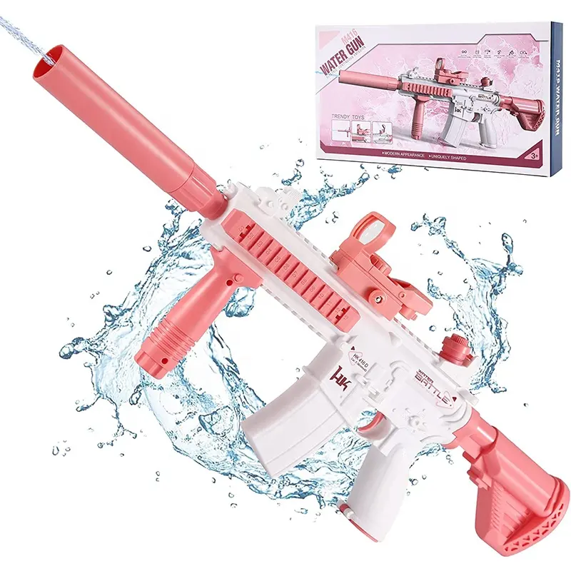 M416 High Capacity Battery Powered Electric Water Gun Automatic Squirt Water Soaker Gun Long Range Shooting Games Summer Toys