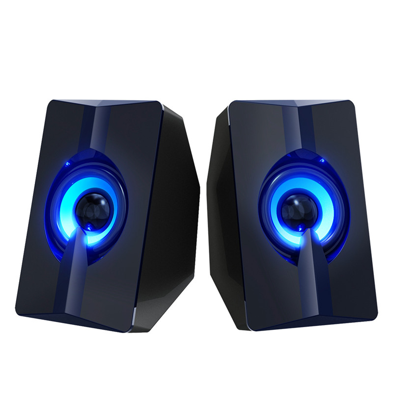 Портативный RGB подсветкой Прохладный 5 Вт Проводная компьютерная светодиодный колонки Творческий портативных ПК USB мини-колонки