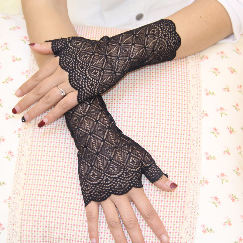 Women Sexy Short Lace Gloves