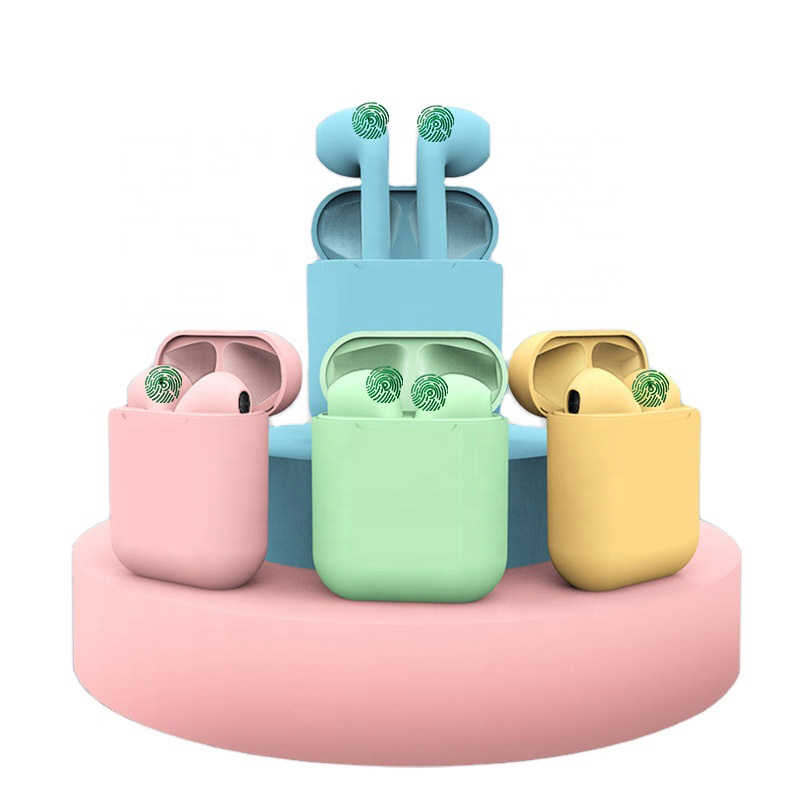 2020 Красочные оригинальные наушники Macaron i12 tws, беспроводные наушники Bluetooth Inpods 12 tws