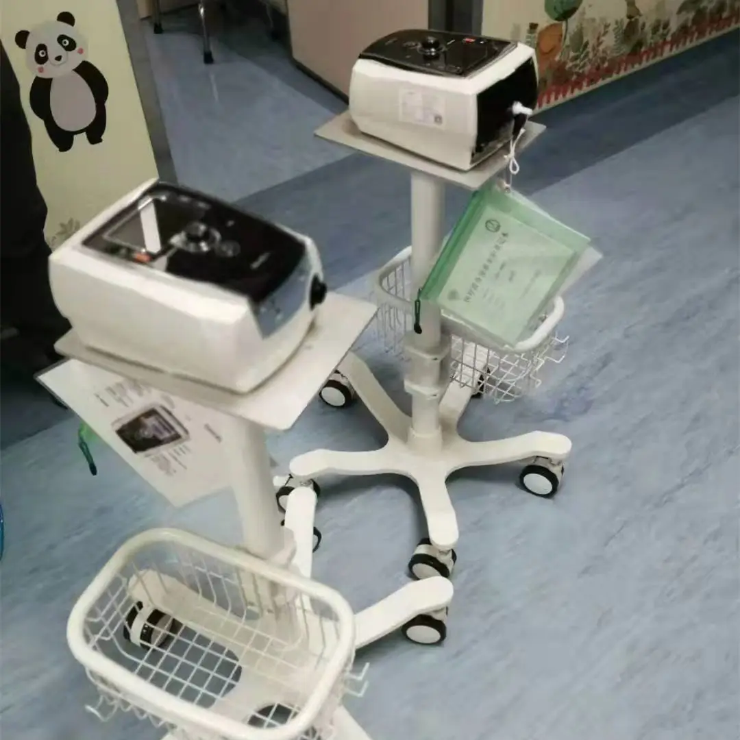 China Top Selling Hospital Furniture Trolley Fordable Emergency Patient Oxygen Cylinder Medical Trolley Cart