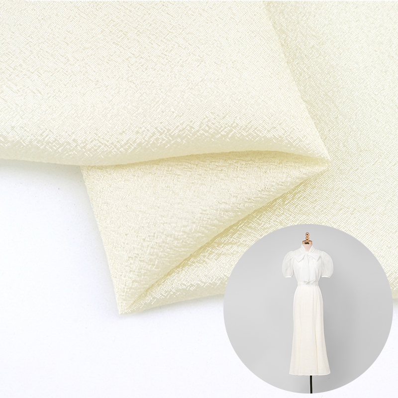 100% polyester flimsy glitter Shiny seersucker crinkle organza fabric