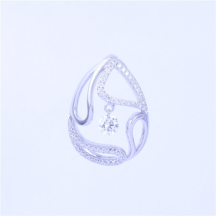 2019 Новый Модный кулон 18K твердый белый золотой свадебный кулон красивые украшения для девочки