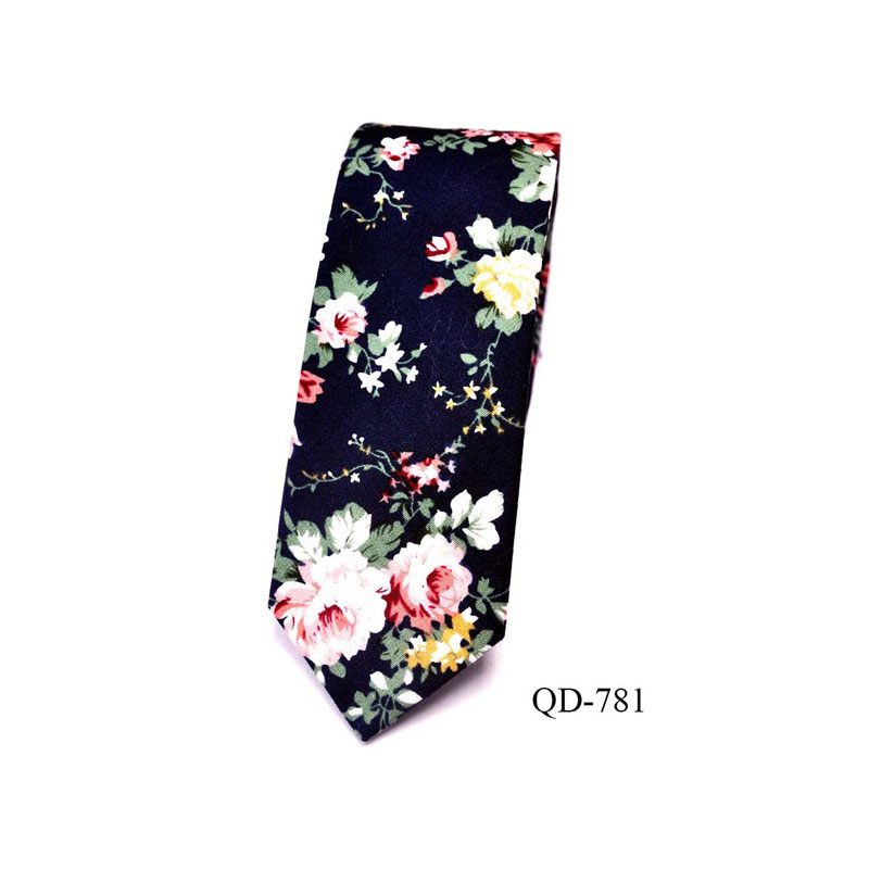 Custom Embossed Fashion Design 100% Cotton Tie For Men