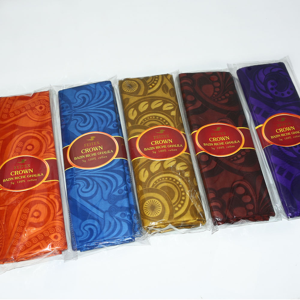 Handgemachte Ghalila Wholesale Fabric China Textile Materials African Bazin Riche Design Dress Fabrics For Wedding Dresses