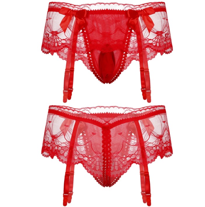 Male Black Lace Panties UnderwearSexy Erotic Lingerie Men's Briefs Men Panties costume homme Men's Erotic Briefs Thong