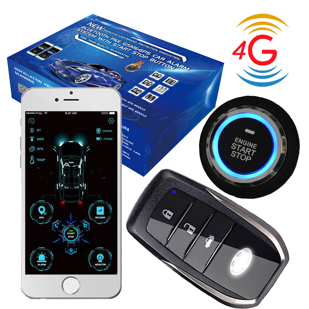 Смарт 4g Gps Gsm удаленный запуск автомобильной сигнализации Авто остановка запуска двигателя