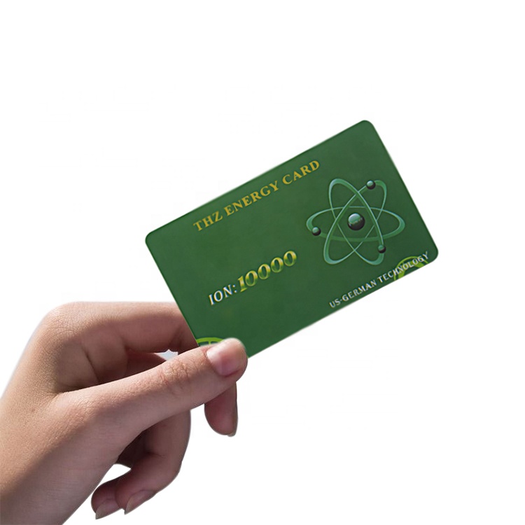 Oem Negative Ions terahertz chip inside Energy Anti Radiation Card Electricity Power Energy Saver Card