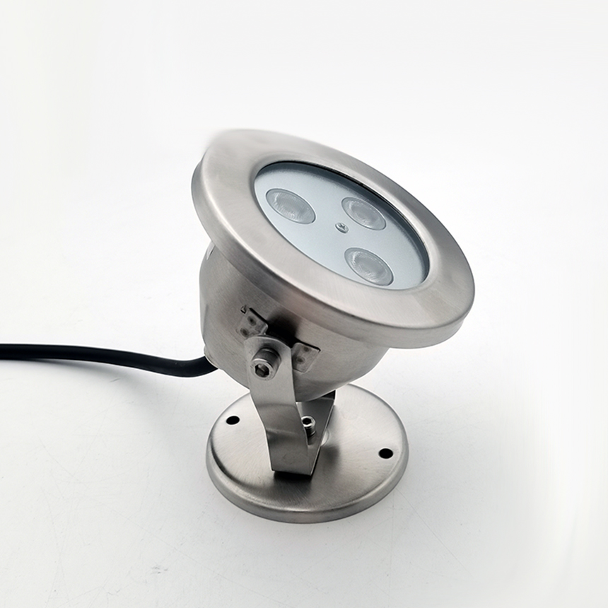 3w 6w 9w Rgb 12v 24v 120mm Warm White Ip68 Waterproof Stainless Steel Waterfall Underwater Water Fountain led pool Light