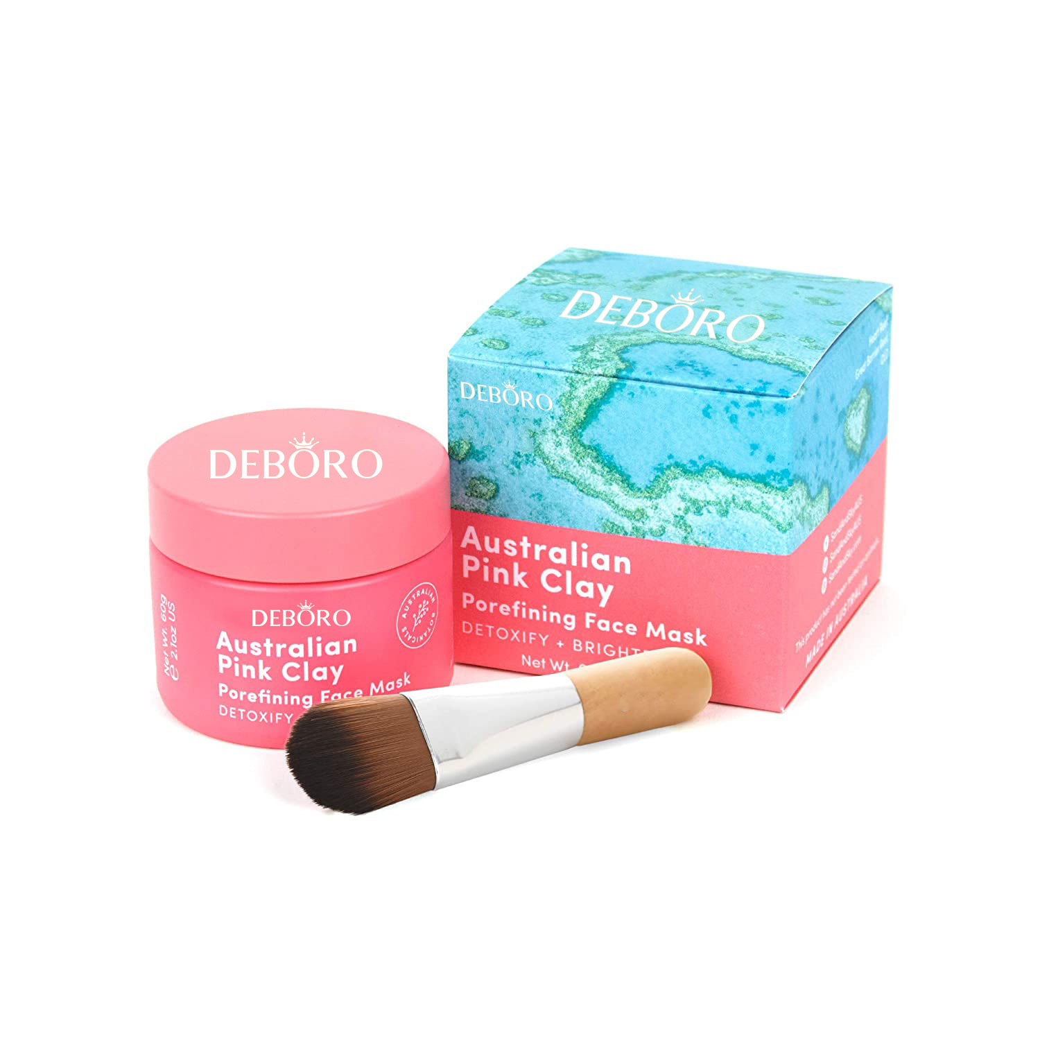 Deep Pore CleanPink Clay маска для лица дорожный размер пор для лица австралийская частная этикетка розовая глиняная маска oem