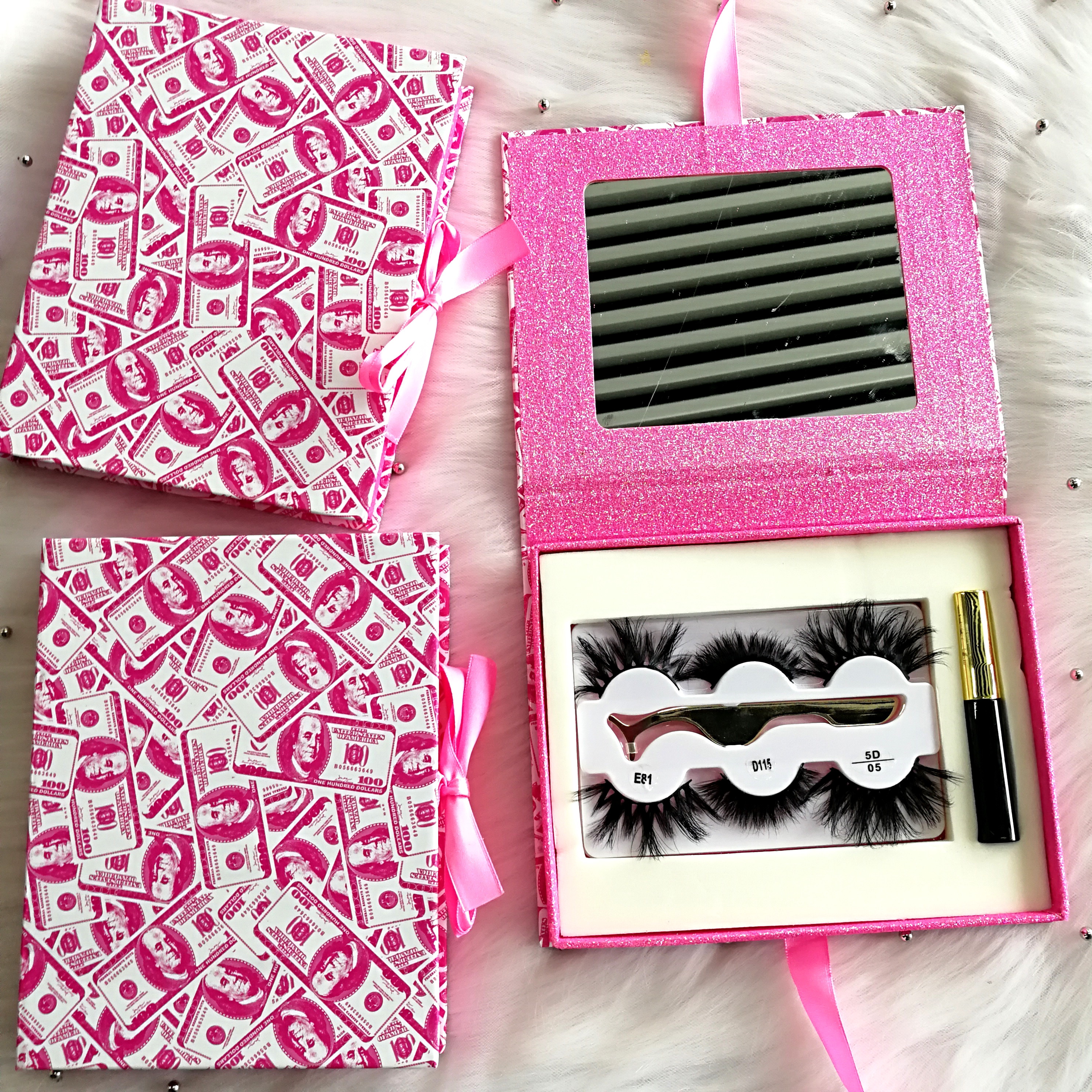 Lashes3d оптовый поставщик 100% 25 мм 30 мм накладные ресницы из меха норки Индивидуальный упаковочный футляр