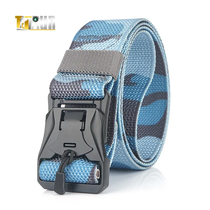Zinc alloy Tactical magnetic nylon belt buckle relentless tactical training belt for amry used