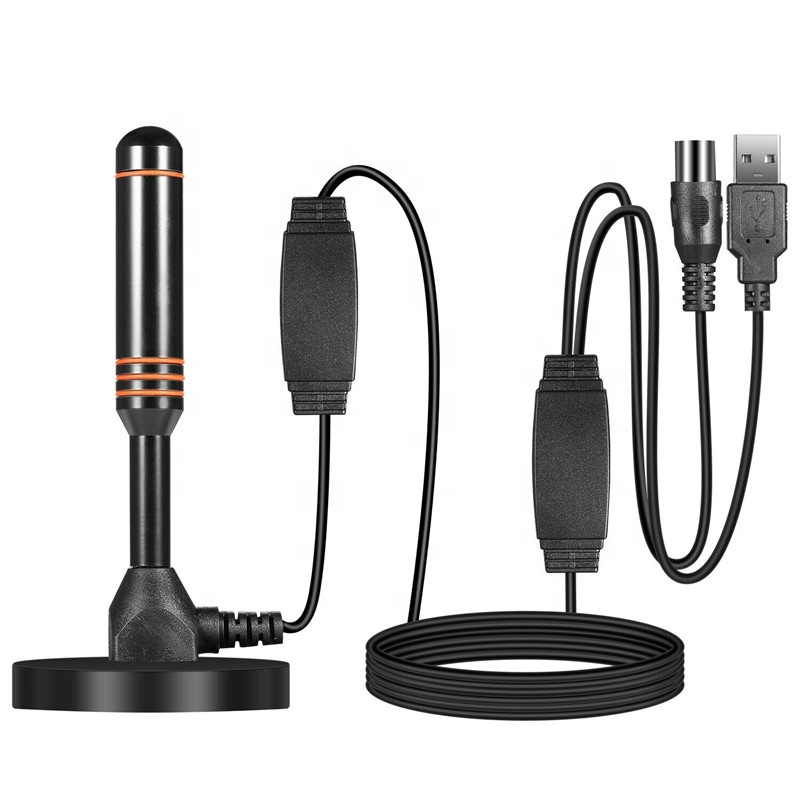TV Antenna Outdoor/Indoor Portable High Gain HD TV Aerial with Magnetic Base & 5m Coaxial Cable