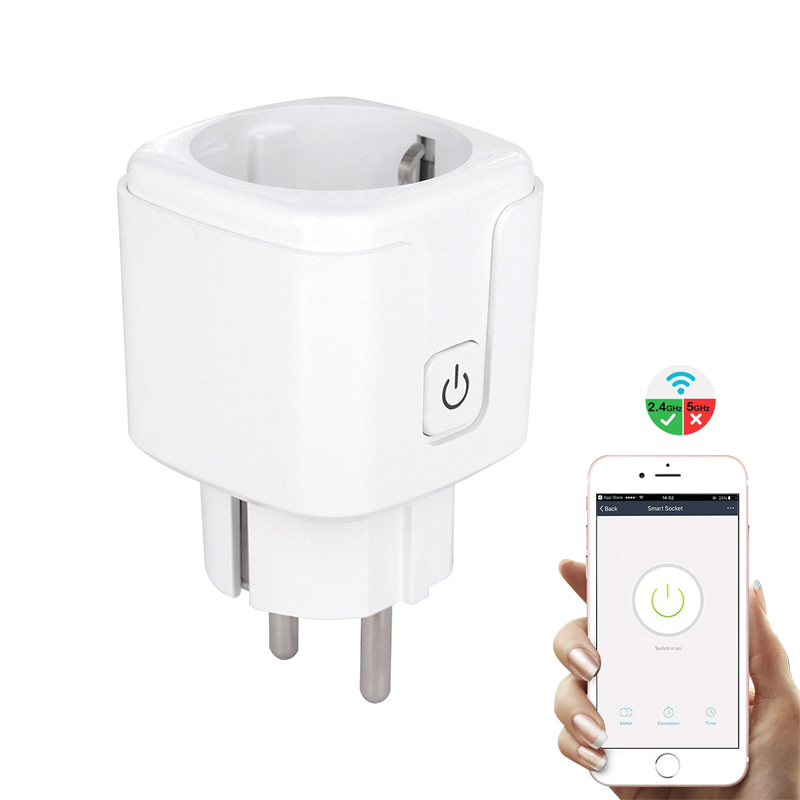 Настенная электрическая розетка Tuya, работает с Alexa Google Home, Wi-Fi, ЕС, для автоматизации умного дома