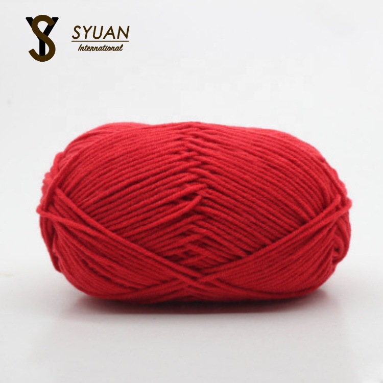 50 г/шар 4ply молочный хлопок пряжа для вязания не сужающийся книзу ручной вязки смешанная пряжа вязание крючком хлопчатобумажная пряжа для Diy нить