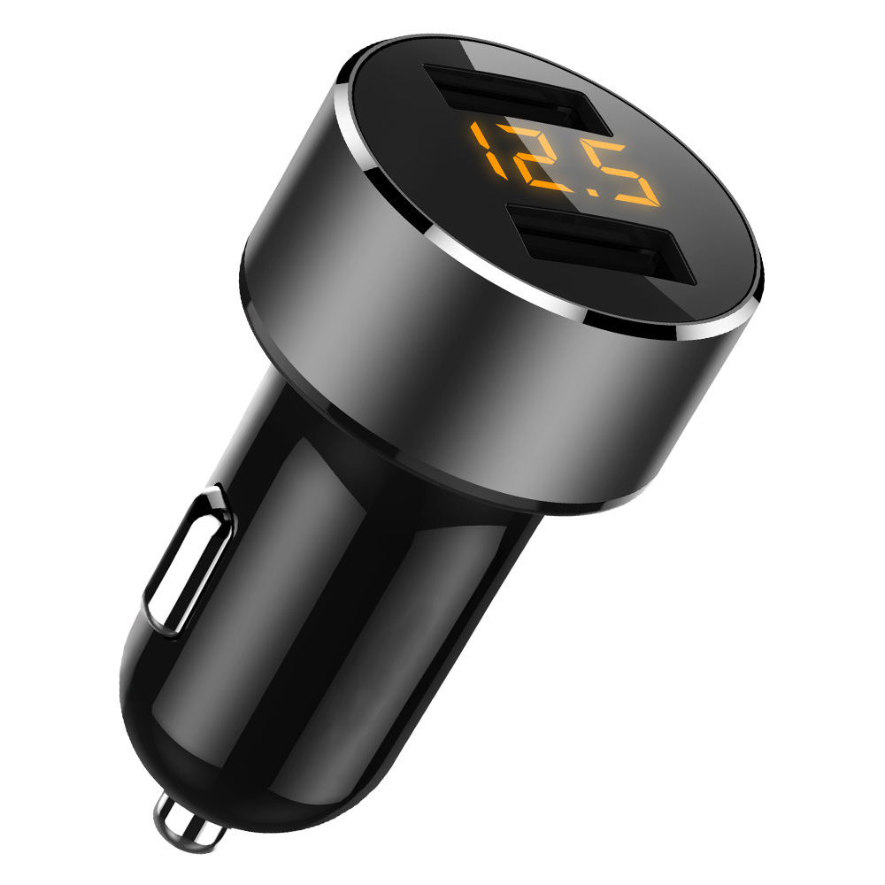 Dual Port 40W Quick Charging 2 Port USB Auto Car Chargerwith Digital Display