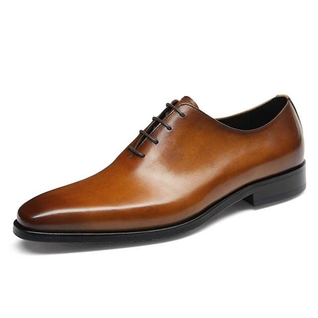 Factory wholesale OEM customize logo whole-cut Elegant genuine leather dress office formal official shoes men