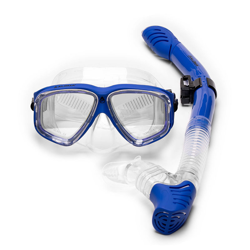 Transparent swimming snorkel mirror breathing tube set tempered glass silicone diving masks