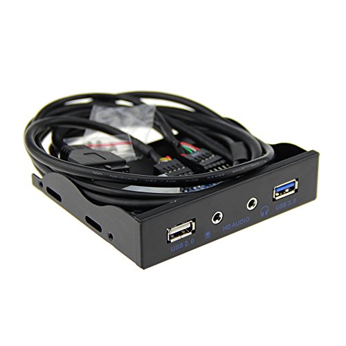 Панто 3,5 дюймов дисковод Bay USB3.0 + USB2.0 концентраторы + HD Audio петличный микрофон 3,5 мм ПК на передней панели