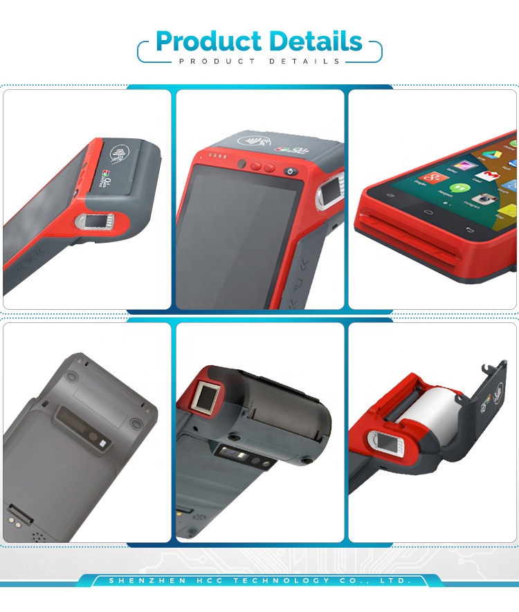5,5 дюймов 3G 4G WiFi Bluetooth умный ручной Android POS устройство с термопринтером HCC-Z100C