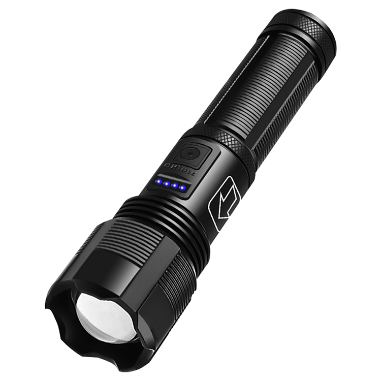 BORUiT High Quality Outdoor Portable Zoom LED Flashlight XHP50 Super Bright Type-c Rechargeable Flashlights Hiking Camping Light